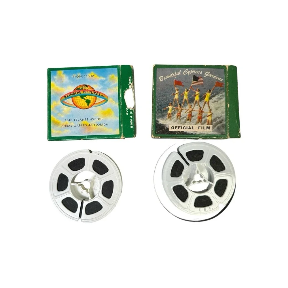 1960s Cypress Gardens Florida Water Skiing Show Vintage 8mm Movie Film Rainbow